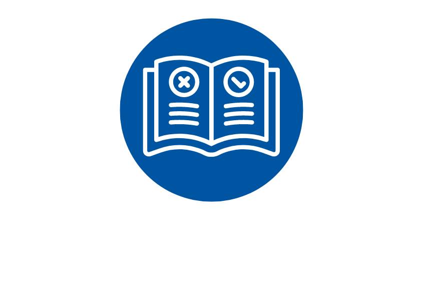 Icon graphic of a guidebook